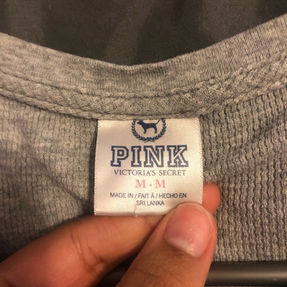 PINK Victoria's Secret Gray Pajama Top